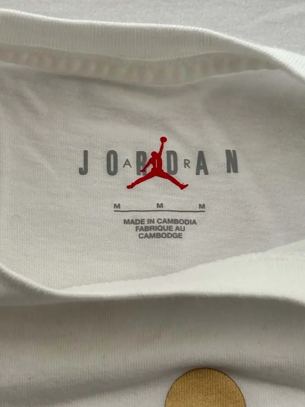 jordan men jordan air stretch tee white metallic gold black,